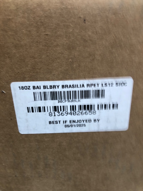 Photo 1 of ** EXPIRED NO RETURN ** Bai Antioxidant Infused Water Beverage, Brasilia Blueberry, with Vitamin C and No Artificial Sweeteners, 18 Fluid Ounce Bottle, 12 Pack