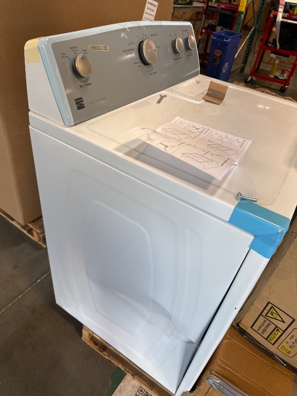 Photo 1 of ** ONLY PARTS ** Kenmore 29" Front Load Electric Dryer with Wrinkle Guard and 7.0 Cubic Ft. Total Capacity, White