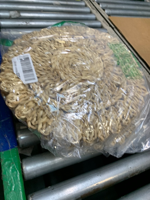 Photo 1 of 13.5'' Round Woven Placemats Set of 12, Boho Rattan Chargers for Dinner Plates, Rustic Wicker Place Mats, Straw Braided Table Placemats, for Dining Table, Wedding, Farmhouse, Outdoor and Christmas