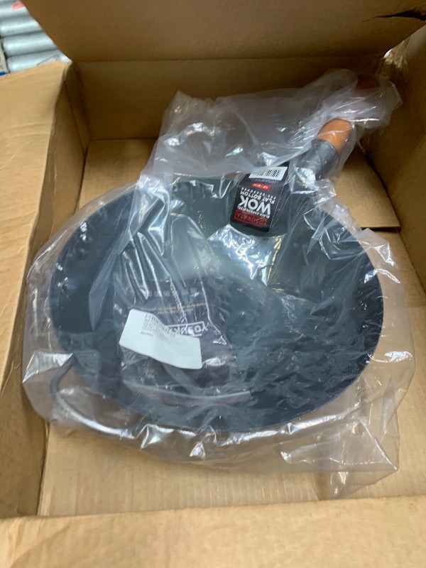 Photo 1 of YOSUKATA 11.8" Carbon Steel Wok Pan – Pre-Seasoned Flat Bottom Pow Wok for Stir Fry, BBQ, Grill & Camping – Traditional Japanese Chinese Cookware – Compatible with Induction, Electric, Gas, Open Fire