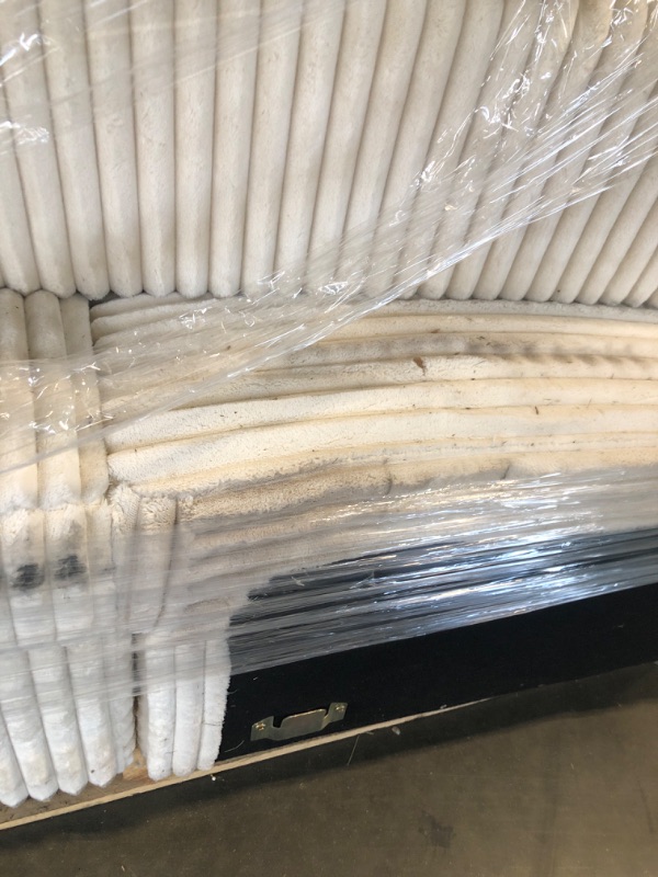 Photo 1 of ** DIRTY AND SOME DAMAGE** Oversized U Shaped Sleeper Sectional Sofa Pull Out Couch Bed for Living Room 6 Seater Plush Corduroy Upholstered Convertible Lounge Sofabed with Right Storage Chaise and Throw Pillows for Home Office