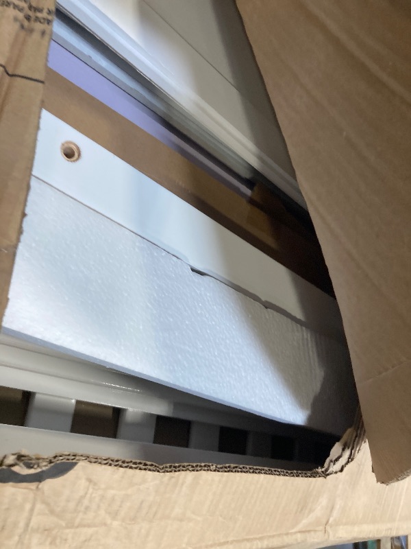 Photo 1 of ** MISSING HARDWARE **  
Dream On Me Storybrooke 5 in 1 Convertible Crib with Storage Drawer in White, Greenguard Gold & JPMA Certified Baby Crib, Converts from Crib to Toddler Bed, Day Bed, Kid Sofa and Full Size Bed         