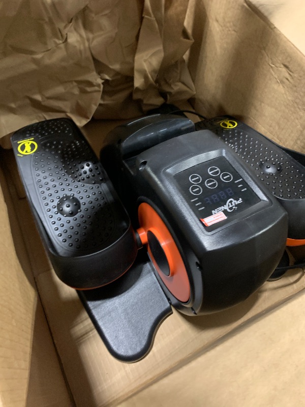 Photo 1 of **MISSING REMOTE**Under Desk Elliptical Machine, Electric Ellipse Leg Exerciser as Seen on Tv for Seniors with 12 Adjustable, Portable Quiet Elliptical Machine, Seated Pedal Exerciser with Remote Control (Orange)