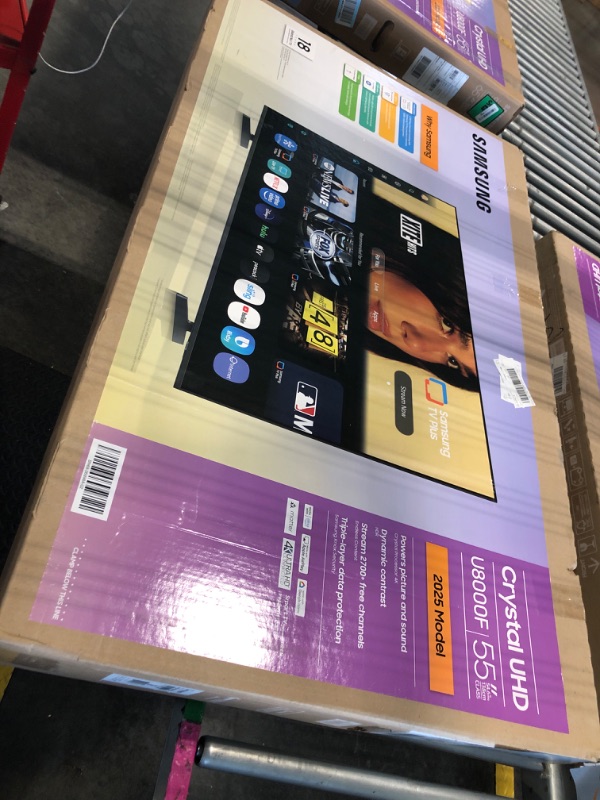 Photo 1 of ****ONLY FOR PARTS***BROKEN SCREEN***Samsung 55 Inch U8000F LED 4K Smart TV, Black