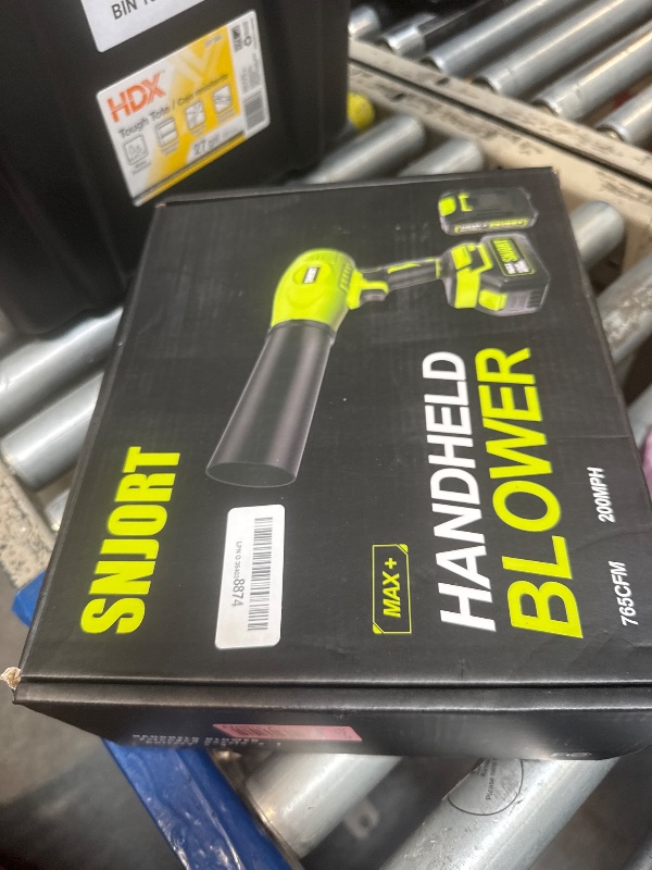 Photo 1 of **BATTERIES NEED A CHARGER** Leaf Blower Cordless with Battery and Charger, 500,000 RPM, Extended Nozzle, Lightweight Handheld Design, Turbo Jet Blower for Patio Cleaning,car Blowing Water, Blowing Leaves and Dust?Bright Green?