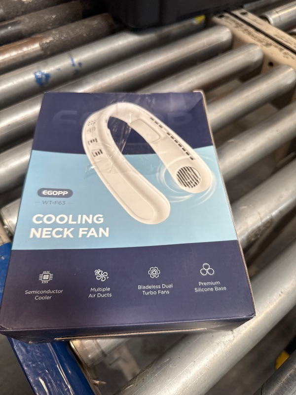Photo 1 of 1S Cool Down 30°F Neck Fan with Double Semiconductor Coolers, 360° Surrounded Personal Fans Air Conditioner that Blow Cold Air, 8H lasting Portable Fan with 3 Speed, Gifts for Men Women Outdoor Travel.. 