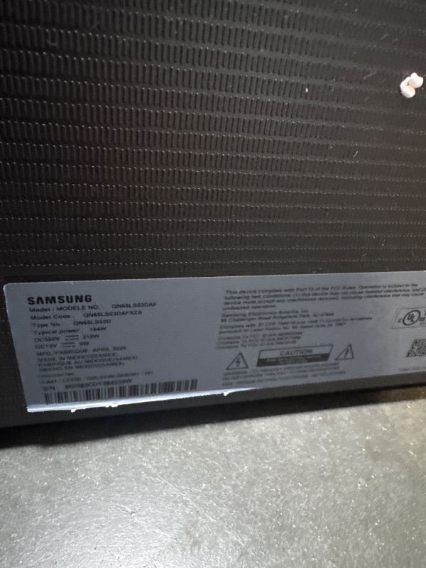 Photo 1 of **SCREEN IS DAMAGED**Samsung 65-Inch Class QLED 4K LS03D The Frame Series Quantum HDR Smart TV w/Dolby Atmos, Art Mode, Anti-Reflection, Customizable Frame, Slim Fit Wall Mount with Alexa Built-in (QN65LS03D, 2024 Model)