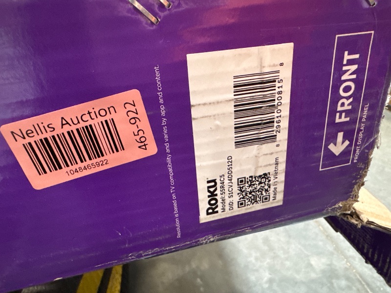 Photo 1 of ** ONLY PARTS  BROKEN** Roku Smart TV 2025 – 55-Inch Select Series, 4K HDR TV – Roku TV with Enhanced Voice Remote – Flat Screen LED Television with Wi-Fi for Streaming Live Local News, Sports, Family Entertainment