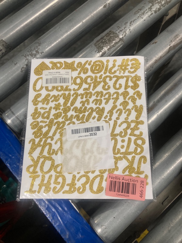 Photo 1 of 1440Pcs 15 Sheets Letter Stickers Glitter 1Inch Small Self-Adhesive Number Alphabet Vinyl Stickers for Scrapbook DIY Crafts Bottles Mailbox Sign Door Graduation Cap Notebook Classroom Decor (Gold)