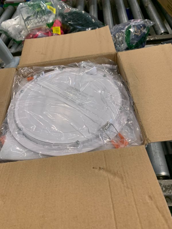 Photo 1 of JARLSTAR 8 Inch LED Recessed Light with Junction Box, 8Pack Ultra Thin LED Recessed Lighting.6000K Daylight, No Dimmable,18W 8" Recessed Ceiling Canless Wafer Downlight.Slim Can-Killer Lights,CRI80+