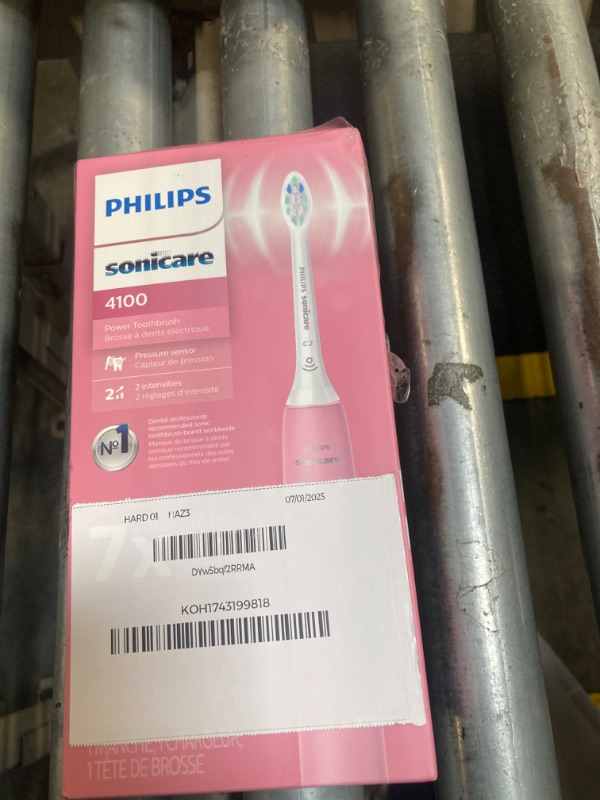 Photo 1 of ***missing parts**Philips Sonicare 4100 Rechargeable Electric Toothbrush, with Pressure Sensor, 2 Intensity Settings, SmarTimer and QuadPacer, 14-Day Battery Life, Deep Pink, Model HX3681/26