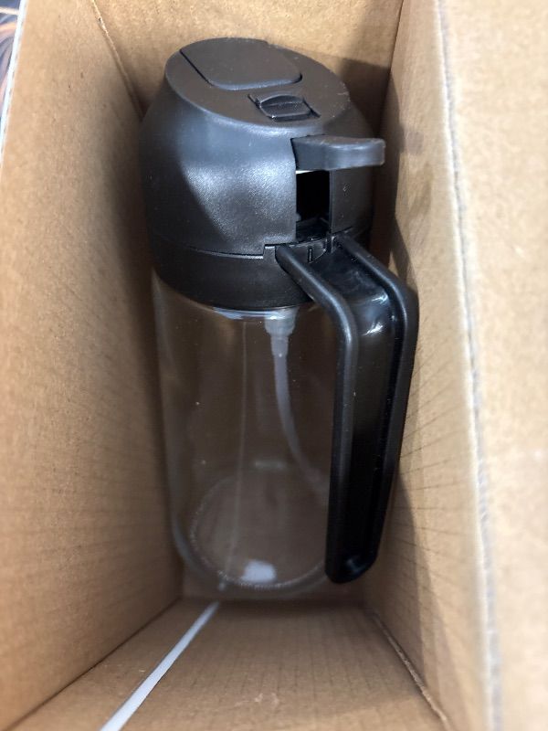 Photo 1 of **ONLY ONE**YARRAMATE 2PCS 16oz/470ml Oil Sprayer for Cooking with Stickers, Food-Grade 2 in 1 Olive Oil Dispenser Bottle for Kitchen, Premium Dark Green Glass Oil Bottle for Air Fryer, BBQ (BLACK)