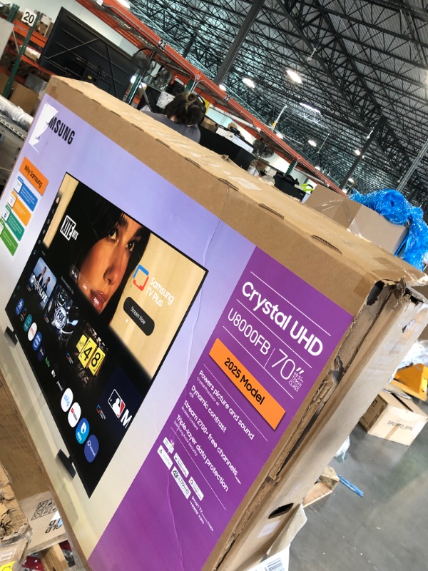 Photo 1 of Samsung 70-Inch Class Crystal UHD U8000F 4K Smart TV (2025 Model) Endless Free Content, Crystal Processor 4K, MetalStream Design, Knox Security, Works with Alexa