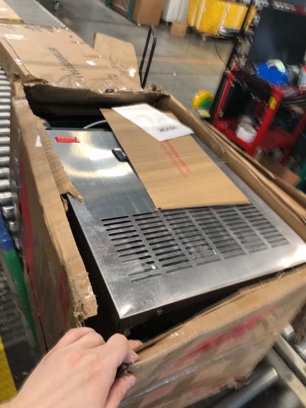 Photo 1 of **DOOR IS DAMAGED***VEVOR Commercial Ice Maker Machine, 130lbs/24H Ice Maker Machine with 33lbs Storage Capacity, 55 Ice Cubes in 12-15 Minutes, LED Digital Display Commercial Ice Maker for Bar Home Office Restaurant