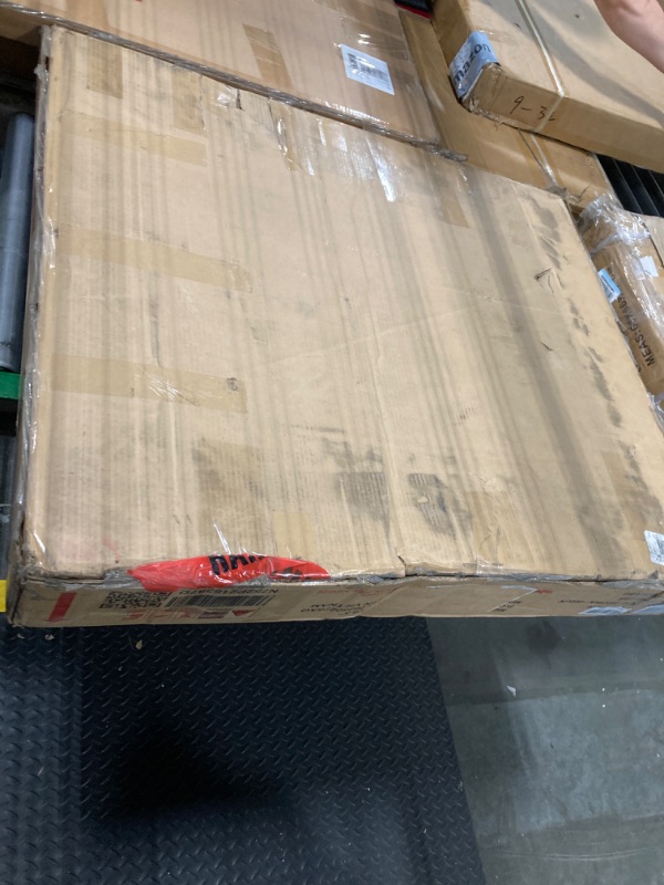 Photo 1 of ***CHAIRS MISSING***
Merax Farmhouse Wooden Dining Set of 5, 29"- 45" Extendable Dining Table with Drop Leaf, 4 Upholstered Chairs for Kitchen,Space Saving, Brown