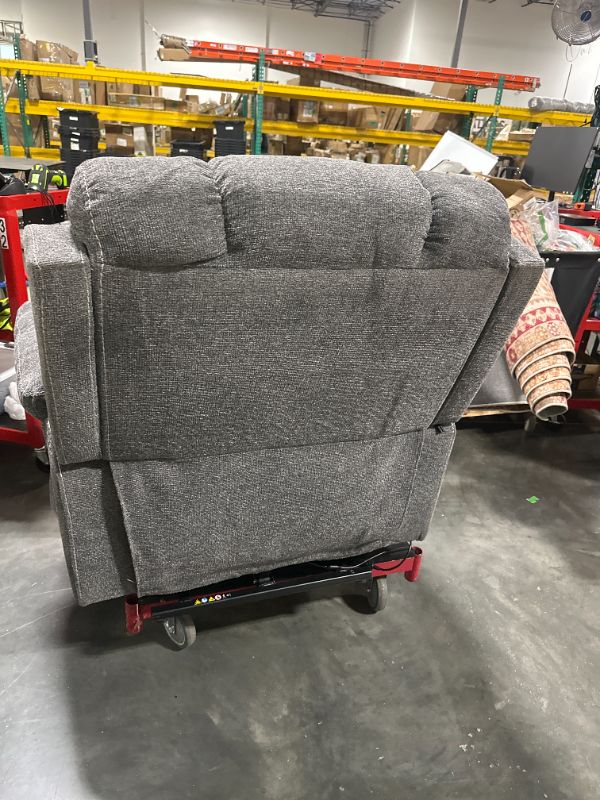 Photo 1 of [Doesn't Recline] Phoenix Home Large Power Lift Recliner Chair with Massage and Heat for Elderly, Overstuffed Wide Recliners with 2 Cup Holders, Side Pocket and USB Port, Dark Gray