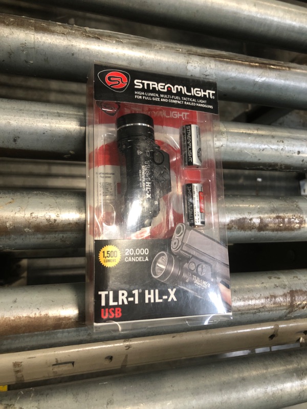 Photo 1 of Streamlight 69501 TLR-1 HL-X USB 1500-Lumen 15000 Candela Rechargeable Rail-Mounted Tactical Weapon Light with Specific Compatibility Rail Locating Keys, Black