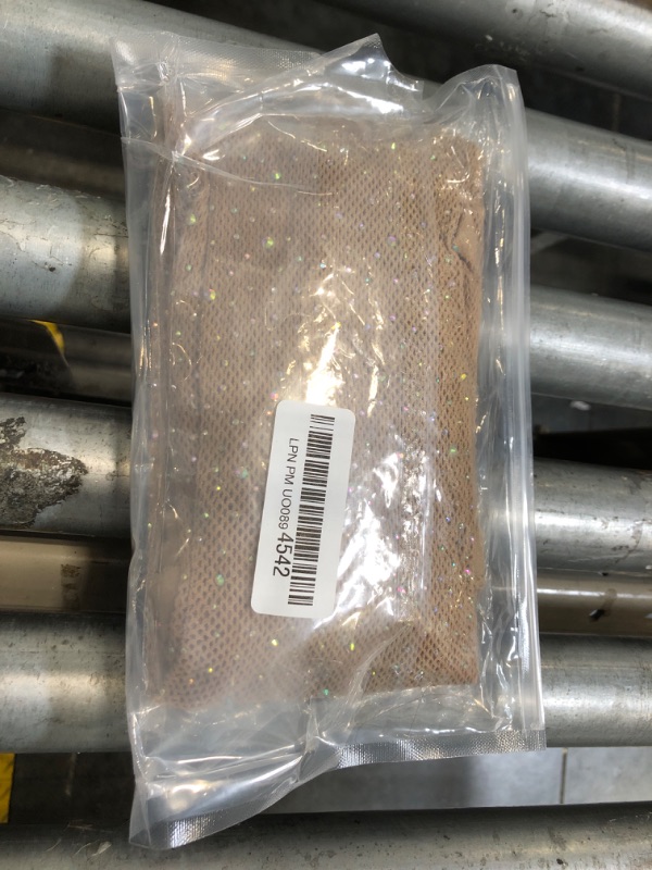 Photo 1 of CHRLEISURE Women's Sparkle Rhinestone Fishnets, Sexy Sparkly Glitter Party Concert Outfit Fishnet Stockings (1Black 1Skin Plus Size