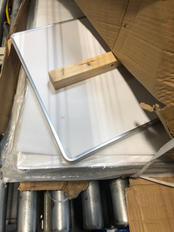 Photo 1 of **MINOR DAMAGE**CORNERS ARE DENTED**Flash Furniture 4' Folding Portable Event Bar with Top and Middle Shelves, Mobile Laminate Foldable Bar for Parties and Events, White