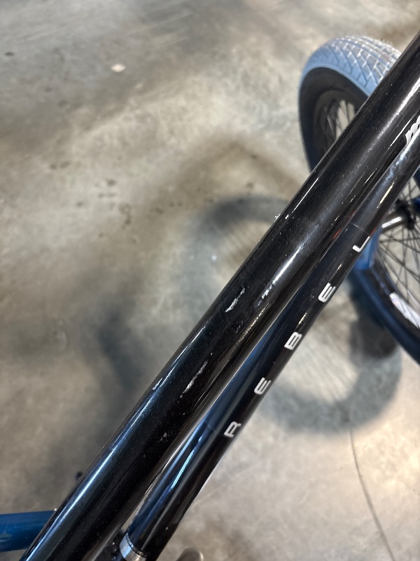 Photo 1 of **FINAL SALE/MINOR SCRATCHES**Mongoose Rebel X2 Kids BMX Bike, 20-in. Wheels, Children Ages 6+, Black & Blue Bicycle
