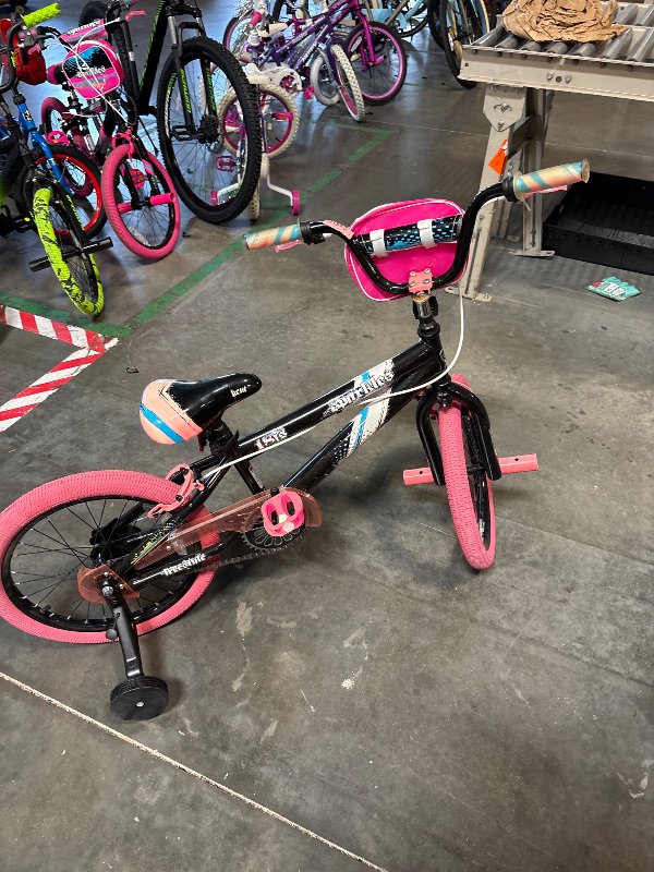 Photo 1 of **FINAL SALE**Kent Sparkles Bicycle, 18" Wheels, Child Ages 6+, Black and Pink
