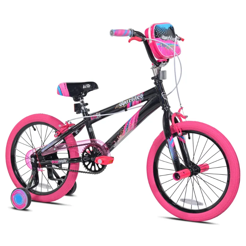 Photo 1 of **FINAL SALE MINOR SCRATCHES AND SCUFF TO HANDLE BAR**Kent Sparkles Bicycle, 18" Wheels, Child Ages 6+, Black and Pink
