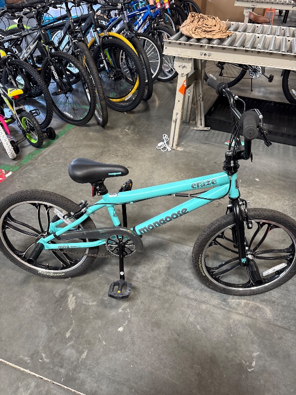 Photo 1 of **FINAL SALE**Mongoose Craze Kids BMX Bike, 20-in. Wheels, Kids Ages 6+, Black & Mint Child Bicycle
