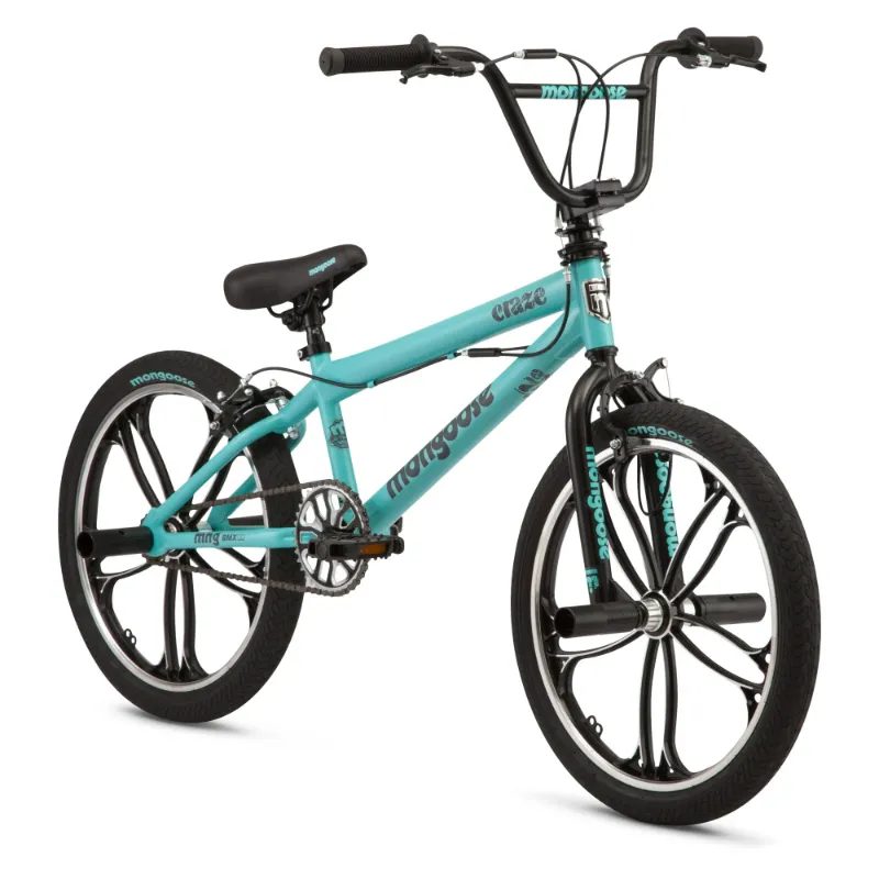 Photo 1 of **FINAL SALE**Mongoose Craze Kids BMX Bike, 20-in. Wheels, Kids Ages 6+, Black & Mint Child Bicycle
