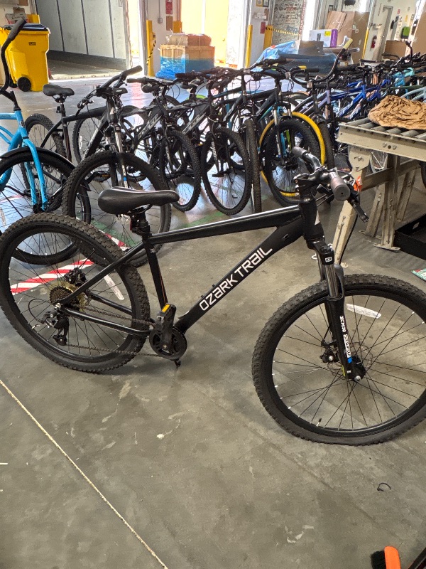 Photo 1 of **FINAL SALE-FRONT TIRE FLAT-POSSIBLE HOLE OR JUST NEEDS AIR**27.5" Ozark Trail Vibe Mountain Bicycle, Large Frame, Fits Riders 5'9" - 6'2"+, Black, Adult, Unisex
