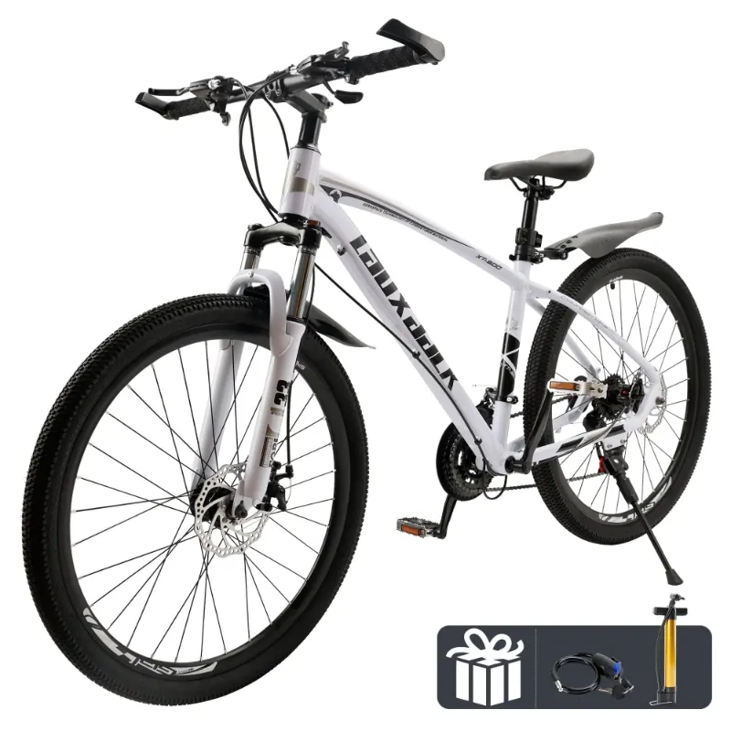 Photo 1 of **FINAL SALE-NOT EXACT MATCH**ARTUDATECH 27.5 Inch Mountain Bike, Shimano 21 Speed, Dual Disc Brake Bike for Men Womens Adult, Full Suspension Bicycle

