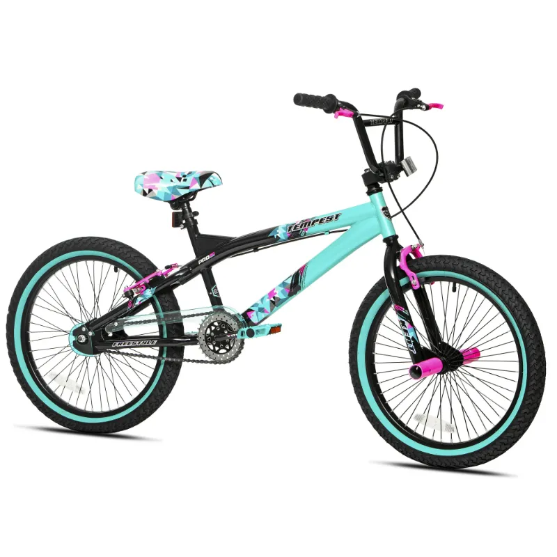Photo 1 of **FINAL SALE**20" Kent Tempest BMX Bicycle, Fits Riders 4'2" - 5', Black/Aqua, Child, Unisex
