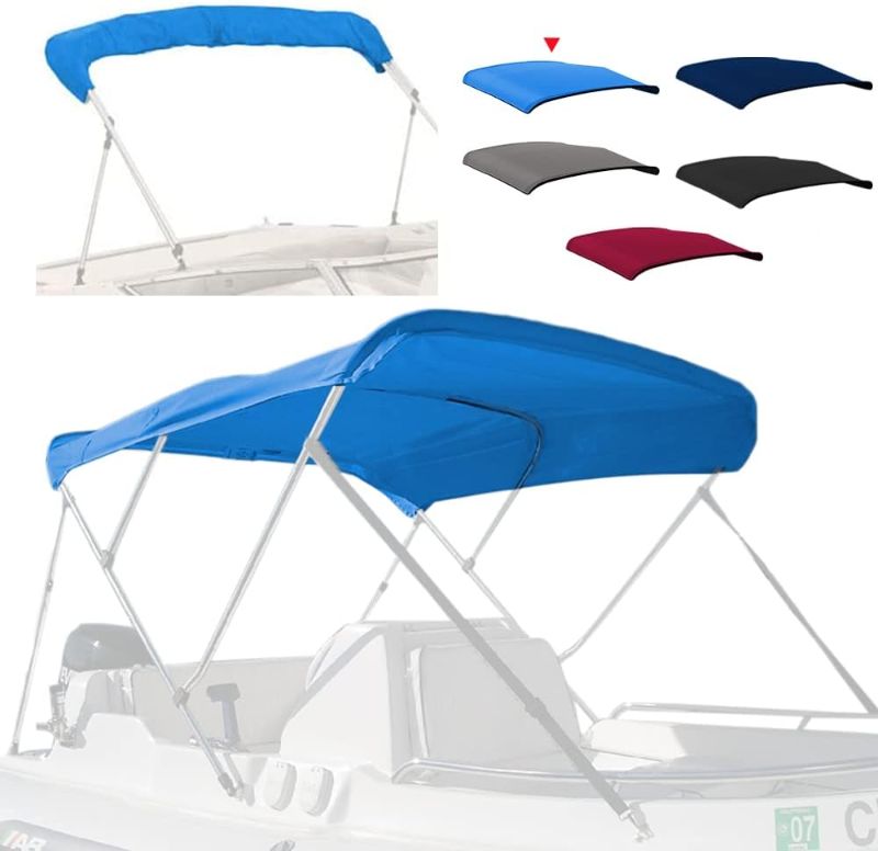 Photo 1 of  4 Bow Marine Grade Fade and Crack Resistant Bimini Top Replacement Cover, Heavy-Duty