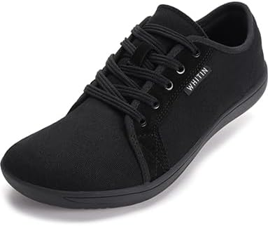 Photo 1 of 
WHITIN Women's Canvas Minimalist Barefoot Shoes Wide Width Toe Box Zero Drop Sneaker