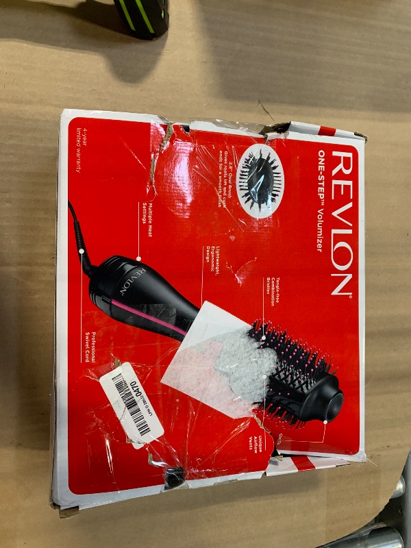 Photo 1 of **DAMAGE TO THE BOX ** REVLON One-Step Volumizer Hair Dryer and Styler – Easy Salon-Style Blowouts – Less Frizz, More Shine, and Reduced Heat Damage, for All Hair Types and Lengths (Black)