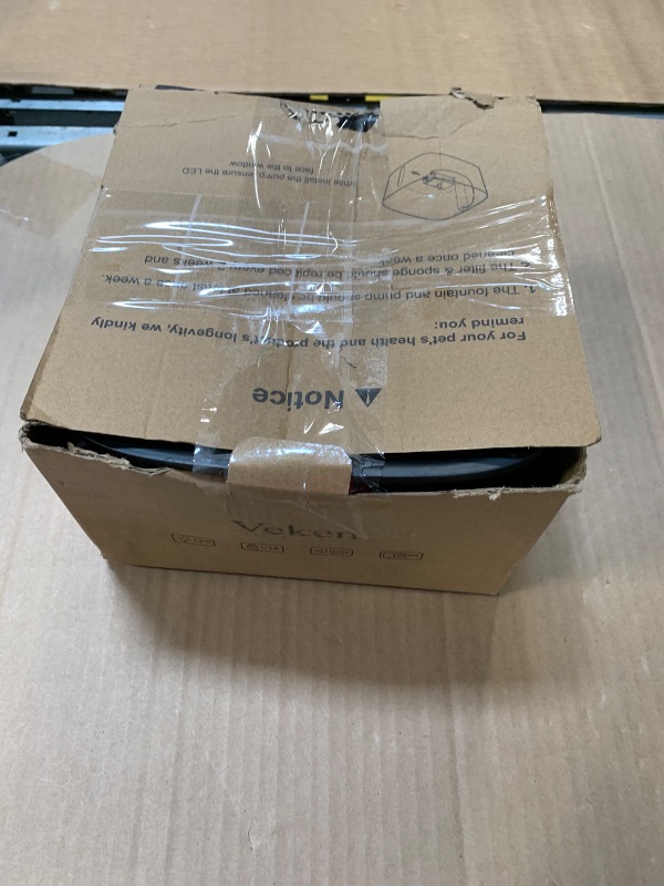 Photo 1 of ** DAMAGE TO THE BOX ** Veken Innovation Award Winner 95oz/2.8L Pet Fountain, Automatic Cat Water Fountain Dog Water Dispenser with Replacement Filters for Cats, Dogs, Multiple Pets (Space Black, Plastic)