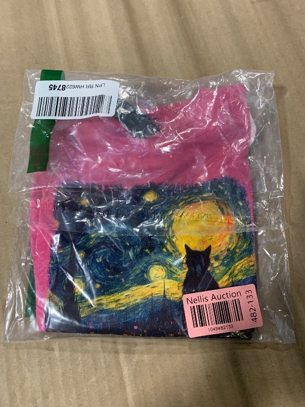 Photo 1 of **FUCSIA**Cat Starry Night Van Gogh Cat For Cat Lover Cat Mom Cat Dad T-Shirt 4T