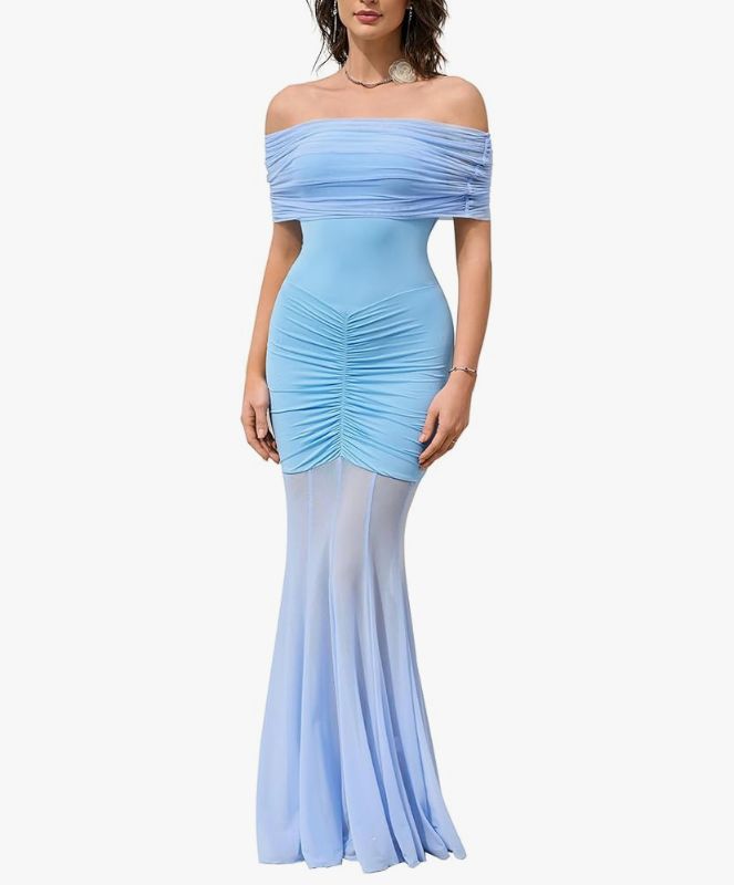 Photo 1 of ***SIMILAR PRODUCT***
Famnbro Womens Tube Dress Strapless Sexy Off Shoulder Side Slit Going Out Casual Elegant Club Party Maxi Dresses Brown
