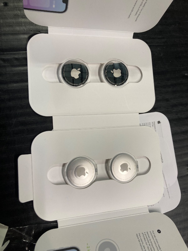Photo 1 of **STILL ASSOCIATED WITH PREVIOUS USER**Apple AirTag 4 Pack. Keep Track of and find Your Keys, Wallet, Luggage, Backpack, and More. Simple one-tap Set up with iPhone or iPad
