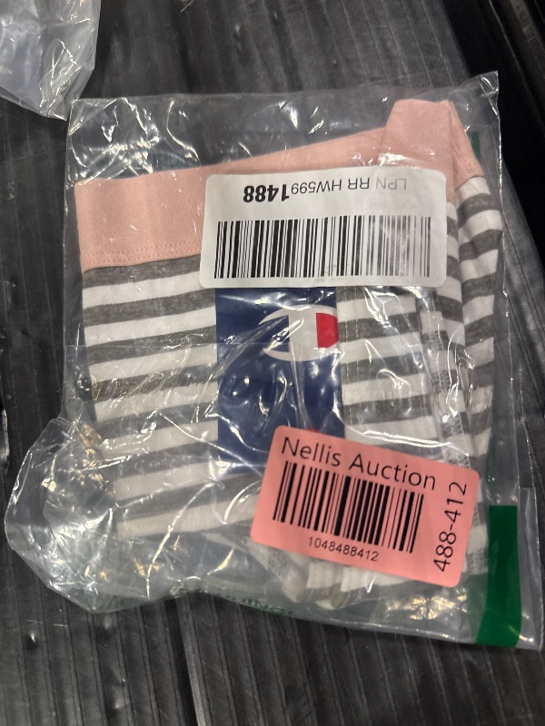 Photo 1 of **STOCK PHOTO REFERENCE ONLY, ITEM IS SIMILAR** Champion Women's The Infinity Racerback Sports Bra, Moderate Support, Seamless, Moisture Wicking, White AND GRAY STRIPES, MEDIUM
