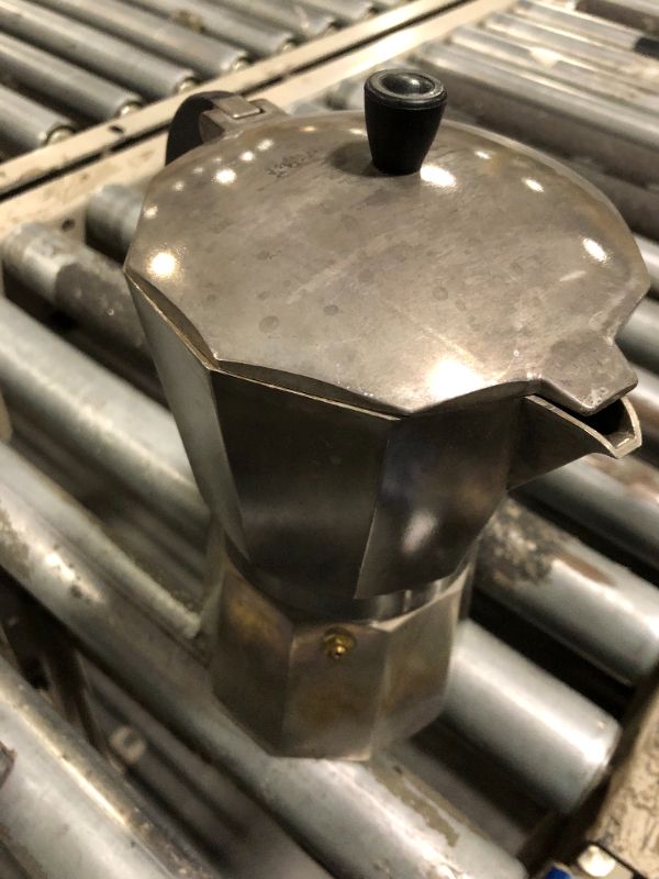 Photo 1 of (Bowl Inside Is Broken) IMUSA 12-Cup Stovetop Espresso Maker, Cast Aluminum Coffee Maker, Cuban Coffee Brewer, Moka Pot Style, Portable Coffee Maker for Home, Camping, or Travel