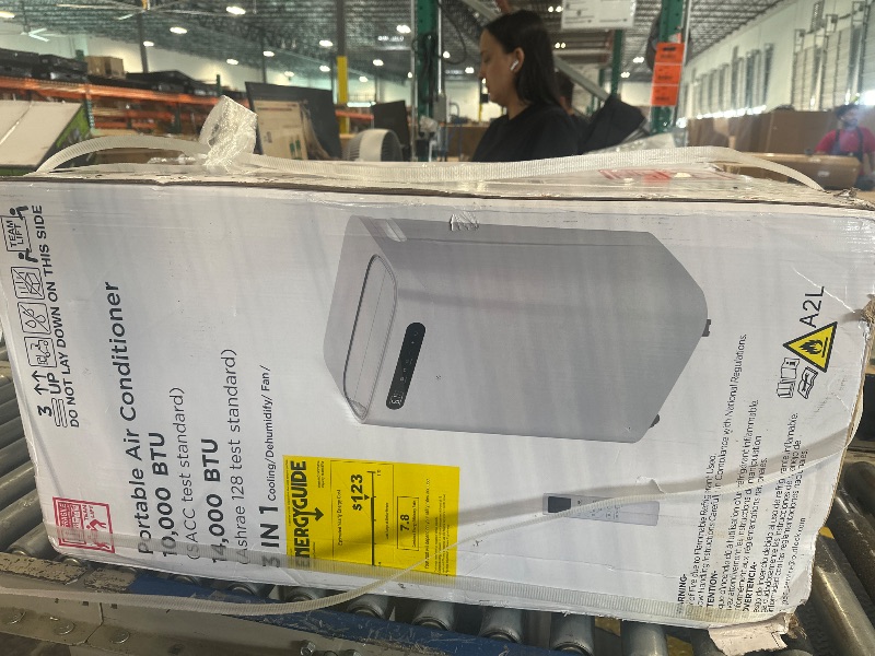 Photo 1 of 14000 BTU Portable Air Conditioners,Cools Up to 700 Sq.Ft,Portable AC Unit with Remote Control,Cooling,Fan,Dehumidification,Sleep Mode& Installation Kits for Large Rooms,White