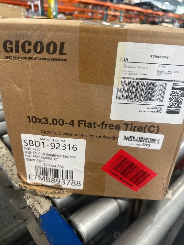 Photo 1 of 10x3.00-4 Flat Free Tire, 10" Heavy Duty Replacement Tire and Wheel Assemblies, Compatible Cosco Hand Trucks and Trolley Carts, 5/8" Axle Bore Hole, 2.2" Offset Hub, 2-Pack