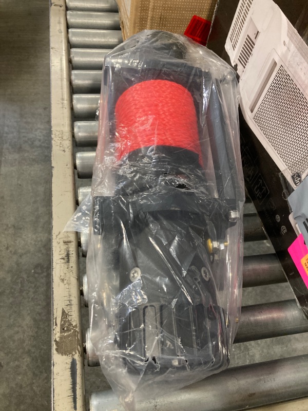 Photo 1 of ***MISSING ACCESSORIES***Nilight Electric Winch 12V Waterproof IP68 Towing Winches for Trailer Jeep ATV UTV Truck SUV 9500 LBS Portable Badlands Winch with Synthetic Rope Hawse Fairlead Wired Handle Wireless Remote Red Rope       