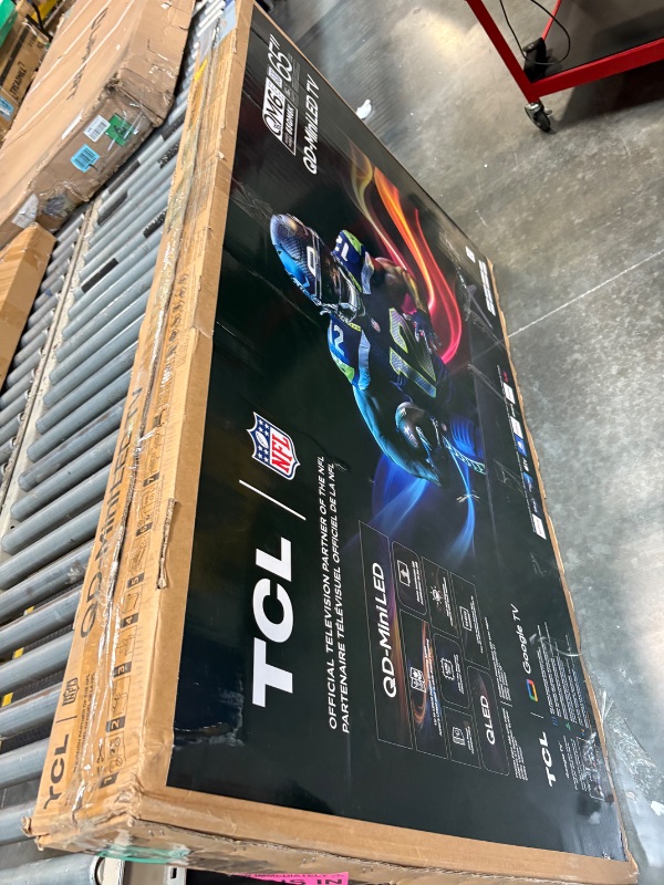 Photo 1 of ***FOR PARTS**TCL 65-Inch Class QM6K Series QD-Mini LED 4K UHD Google Smart TV Best Value Mini-LED TV - QLED, 144hz, 288hz Gaming Rate, High Contrast Screen, Onkyo Audio, Dolby Atmos (65QM6K, 2025 Model)