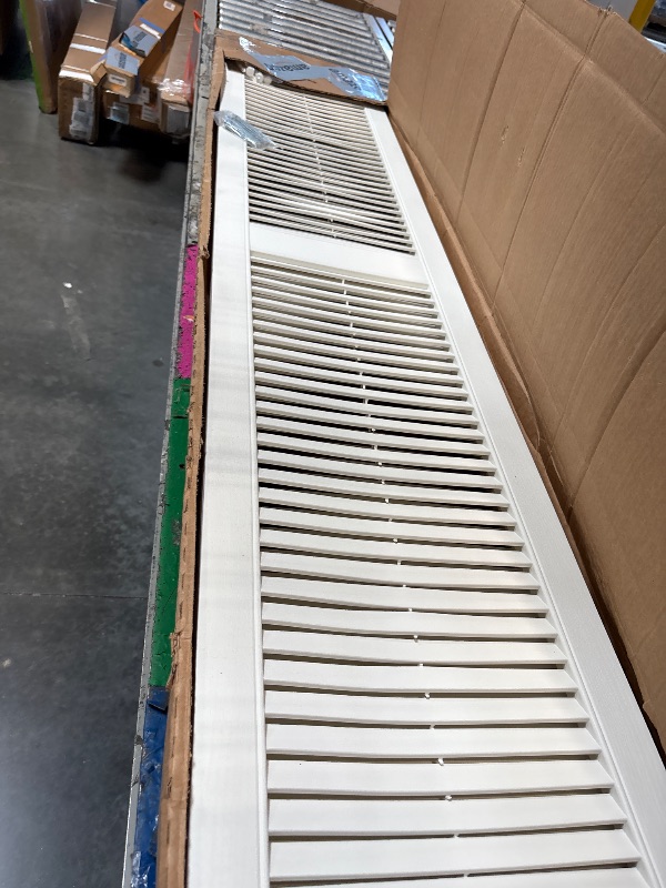 Photo 1 of 15 x 72-In. White Louvered Shutters, Pair