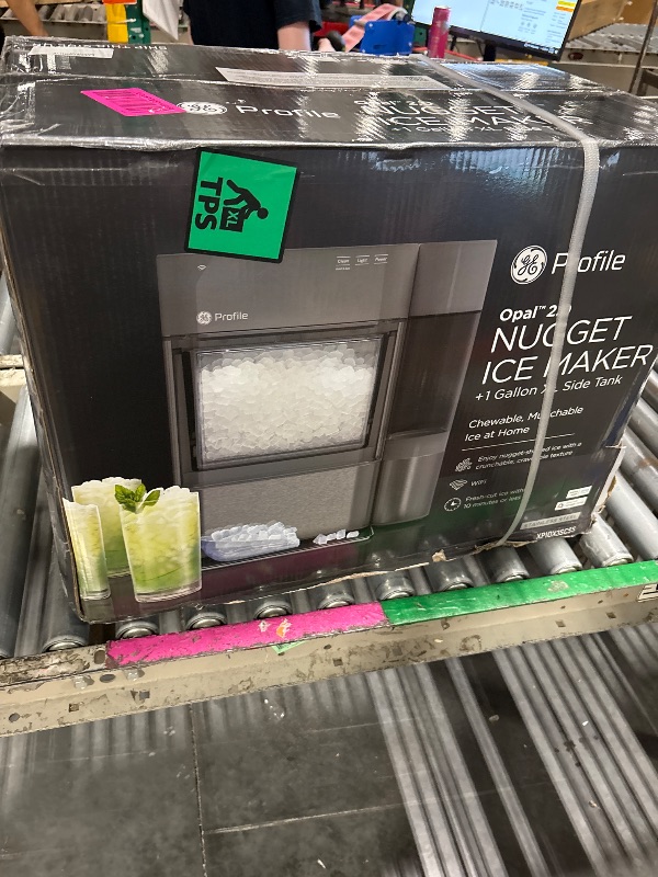 Photo 1 of **FACTORY SEALED**
GE Profile Opal 2.0 XL with 1 Gallon Tank, Chewable Crunchable Countertop Nugget Ice Maker, Scoop included, 38 lbs in 24 hours, Pellet Ice Machine with WiFi & Smart Connected, Stainless Steel
