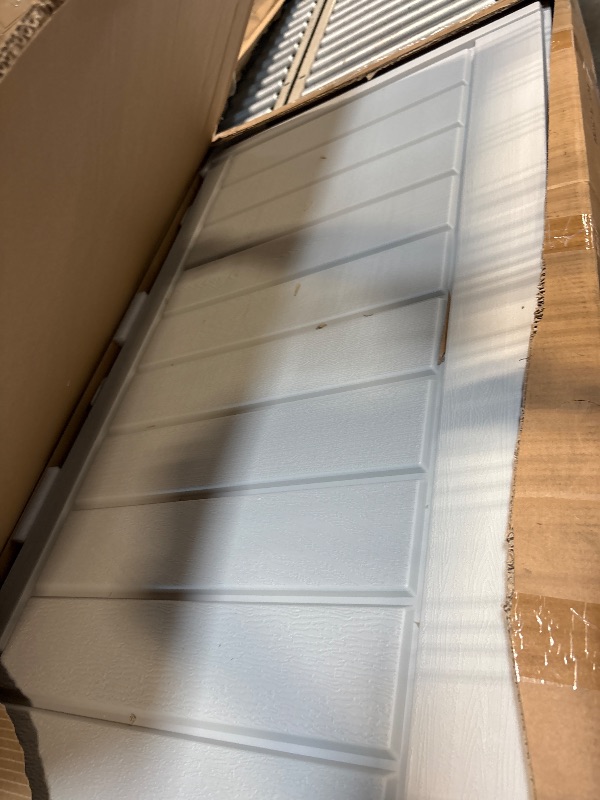 Photo 1 of **MISSING TOP AND BOTTOM**DWVO XL 160 Gallon Storage Shed, Resin Large Deck Box, Waterproof Outdoor Storage Box for Patio Furniture Cushions, Garden Tools and Pool Supplies, Lockable, Light Grey