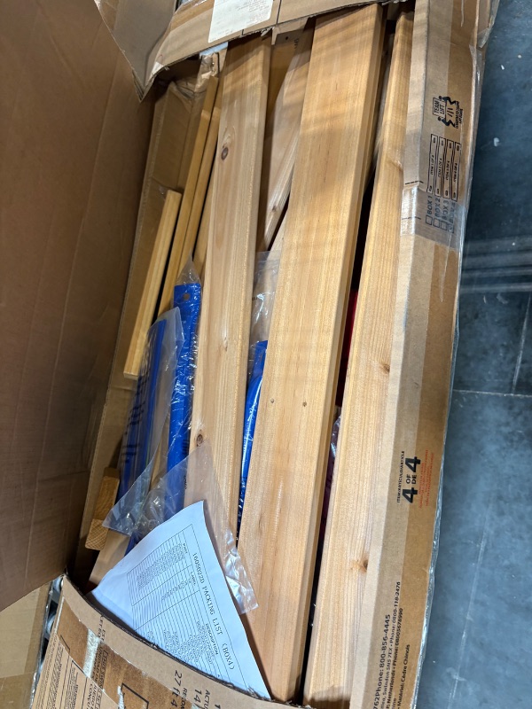 Photo 1 of **BOX 4 OF 4-MISSING BOXES 1,2 & 3**Backyard Discovery Durango Cedar Wood Swing Set Kit with Classic A-Frame, Two Belt Swings, Pinch-Free Ropes, Easy Assembly, Heavy-Duty, Lumber and Hardware Included, Outdoor Playset, Ages 3-10**INCOMPLETE SET**