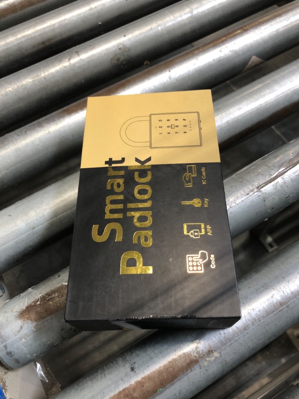 Photo 1 of Pothunder Heavy Duty Smart Padlock, Bluetooth Padlock with Code and RFID, Outdoor Padlock with Key, Weatherproof Biometric Digital Lock for Gate, Sheds, Fence, Garage, Locker, Storage Unit