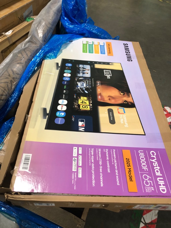 Photo 1 of **ONLY PARTS***Samsung 65-Inch Class Crystal UHD U8000F 4K Smart TV (2025 Model) Endless Free Content, Crystal Processor 4K, MetalStream Design, Knox Security, Alexa Built-in